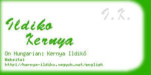 ildiko kernya business card